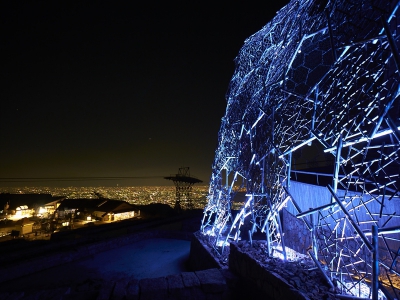 六甲山光のアート Lightscape in Rokko 夏バージョン「夏は夜」 ~眼下に望む1000万ドルの夜景との共演~