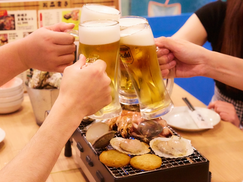 【天神店】4/1~25迄★カキ・ホタテ・エビetc!!平成最後の"浜焼き食べ放題"◆2h飲放付3980円→【2480円】