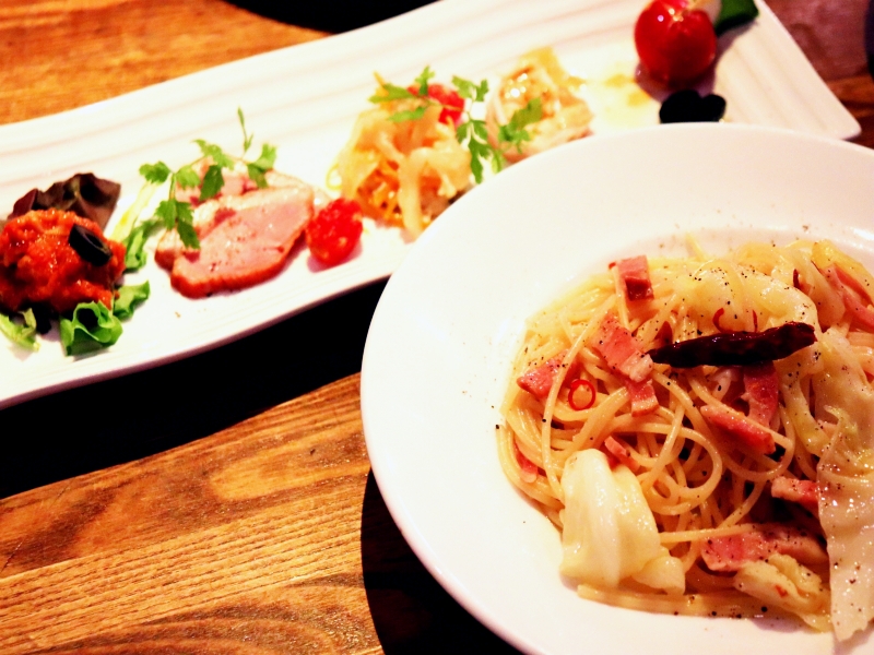 選べる「パスタセット」は味とボリュームに大満足!ピアノ演奏会やウェディングパーティーもできるイタリアン(大阪 中央区 Natural Italian HIbiki)