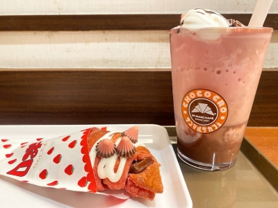 話題のアポロコラボ！ サンマルクカフェの「アポロスムージー」と「プレミアムチョコクロ アポロ」を食べてみた！