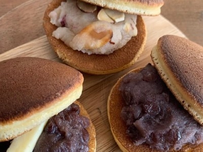 手のひらサイズの豆どら☆「どら焼き3点セット」　 850円（税込）