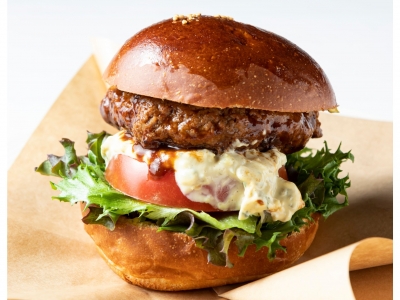 オリジナルハンバーガー☆「AWAKEバーガー」　ランチ500円(税込)/カフェ・ディナー500円(税別)