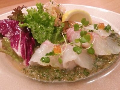 鯛のカルパッチョ　1,944円（税込）