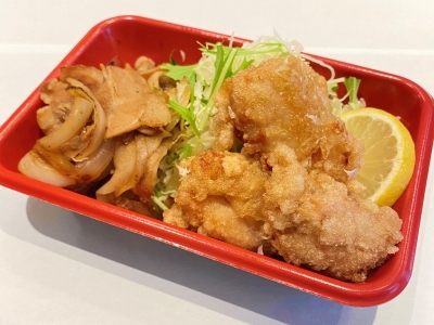 生姜焼きととり唐揚げ　650円（税込）