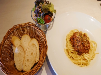 ミートソースパスタセット　780円 （税込）