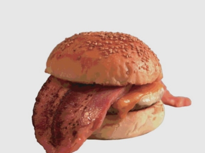 厚切りベーコンステーキチーズバーガー　1,490円（税込）