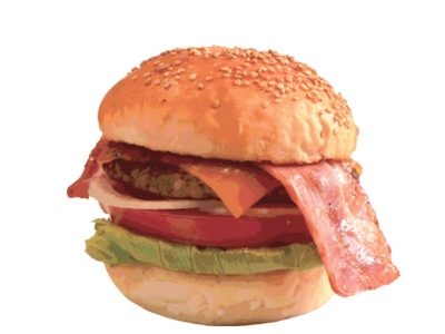 ベーコンチーズバーガー　1,404円（税込）